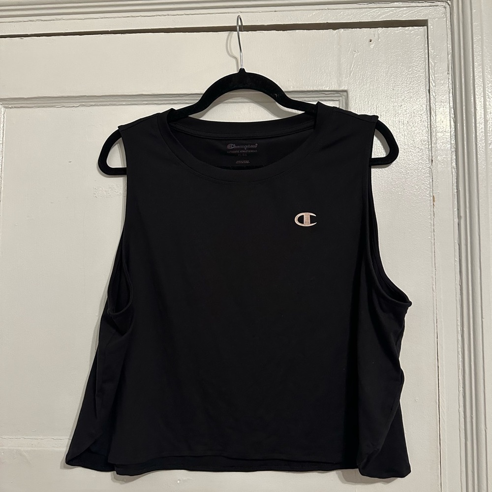 CHAMPION black oversized workout tank top